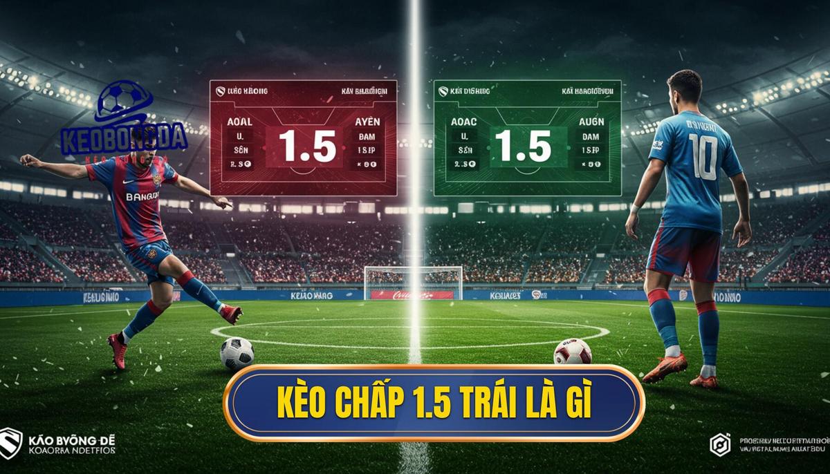 Kèo chấp 1.5 trái là gì 