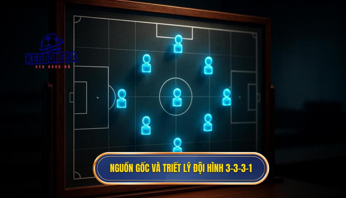 Chiến thuật bóng đá 3-3-3-1: Sơ đồ tấn công toàn diện và thách thức phòng ngự 1 Nguồn gốc và Triết lý cốt lõi của đội hình 3-3-3-1
